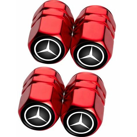 GROUPM 4er-Pack Ventilkappen, Reifenventilschaftkappen für Mercedes Benz CESM-Serie CLK GLK GL AB AMG GLS GLE AMG, Ventilschaftkappen mit Dichtung für konstanten Reifendruck, Ventilkappe