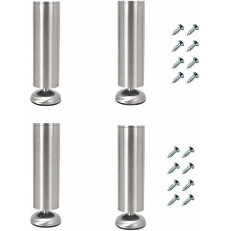 4er-Pack verstellbare Möbelbeine, 30 cm lange, extra dicke Sofa-Stützbeine aus Edelstahl, Möbelbeine, geeignet für Couchtische, TV-Schränke, Badezimmermöbel