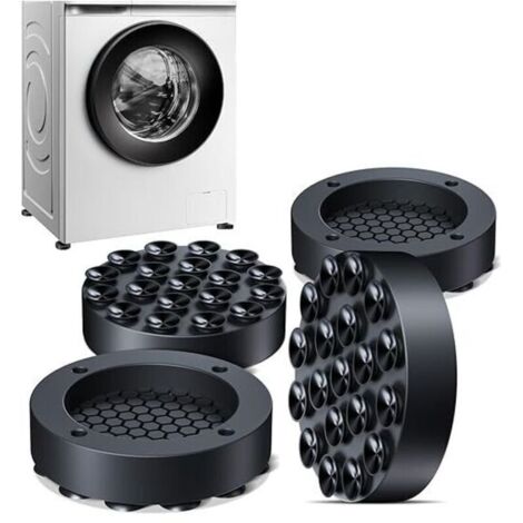 4er-Pack Vibrationsdämpfer für Waschmaschinen, universelle, rutschfeste Antivibrations-Gummimatten für Waschmaschinen und Trockner