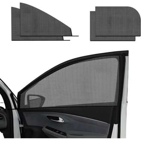 4er-Set Auto-Sonnenschutzblenden, atmungsaktive, automatische Netz-Sonnenschutzblenden für die Heckscheibe, UV-beständiger Sonnenschutz für Babys und Kinder, Auto-Camping-Vorhänge, Sichtschutz