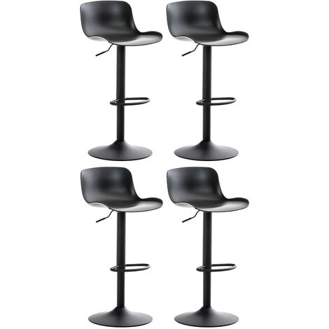 4er Set Barhocker Almada schwarz