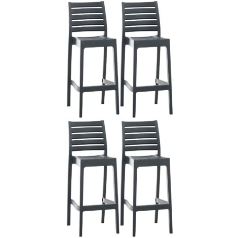 4er Set Barhocker Ares dunkelgrau