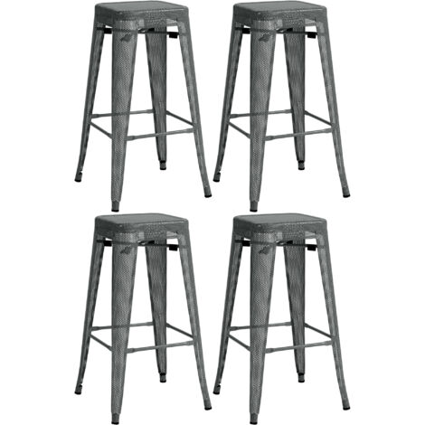 4er Set Barhocker Fletcher grau