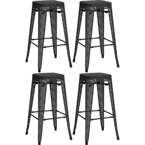 4er Set Barhocker Fletcher schwarz