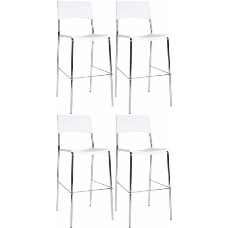 4er Set Barhocker Genua weiß