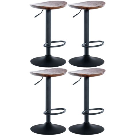 4er Set Barhocker Skelde walnuss