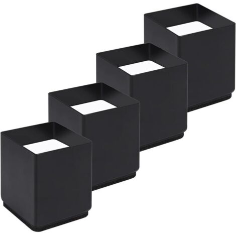 4er-Set Bettfüße aus Kohlenstoffstahl, Möbelfüße erhöhen die Höhe um 5 cm, Tragkraft: 4536 kg, Tischfüße, 65 cm x 65 cm