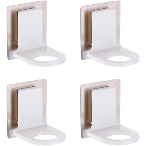 4er-Set Duschgel-Flaschenhalter, selbstklebender Haken, Wandmontage, Shampoo-Spender, Hakenhalter für Wand, Küche, Badezimmer, WC