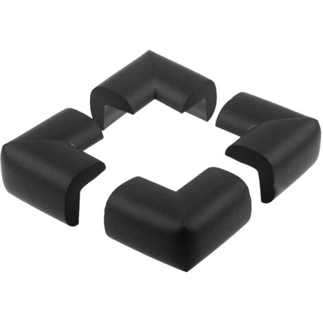 4er-Set Eckenschützer  Eckenschützer für Tische und Kamine  Eckenschützer für Möbel und Kamine  Weicher Schaumstoff  Sicherheitsecken  Vorgeklebt  (Schwarz)