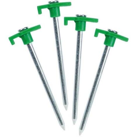 4er Set Edelstahlpfähle, 12 cm Sans marque