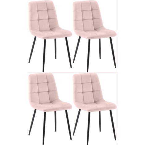 4er Set Esszimmerstühle Antibes pink