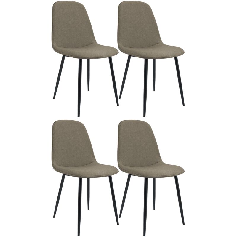 Clp 4er Set Esszimmerstuhl Maryam Taupe Stoff