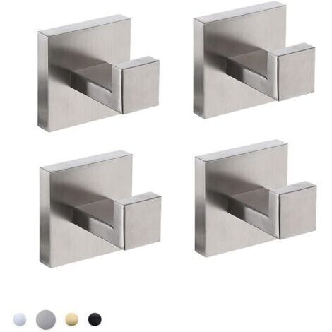 4er-Set Handtuchhaken für Bad, Küche, Schlafzimmer, Hotel, modernes Design, einfache Montage, gebürstete Oberfläche