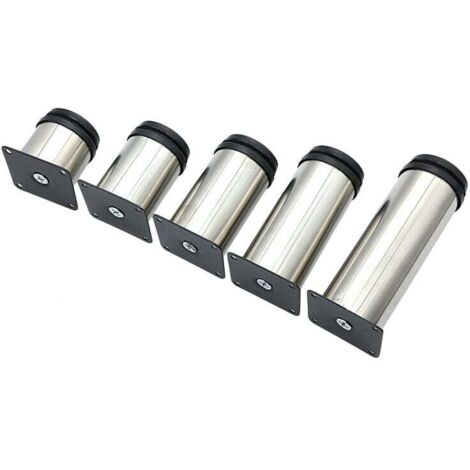 4er-Set höhenverstellbare Möbelbeine aus Edelstahl für Sofa, Tisch und Schränke – 8 cm