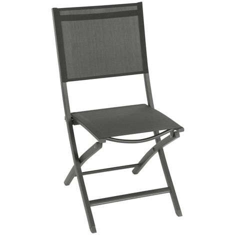4er-Set klappbare Gartenstühle Essentia in Anthrazitgrau und Grau