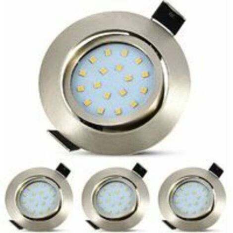 4er Set LED-Einbaustrahler, 5W LED-Deckeneinbauleuchten, 40° verstellbar, Beleuchtung bis 120°, Ultraflach 28mm Dicke, Neutralweiß 4500K [Energieklasse F]