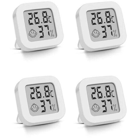 4er Set Mini Digitalthermometer, weiß, Innenbereich, Raumthermometer