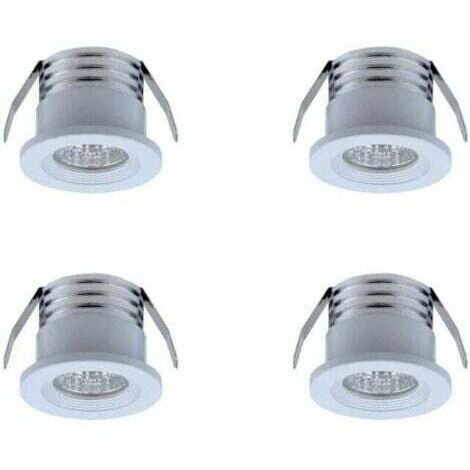 4er Set Mini-Einbaustrahler LED 3W warmweiß Weiß