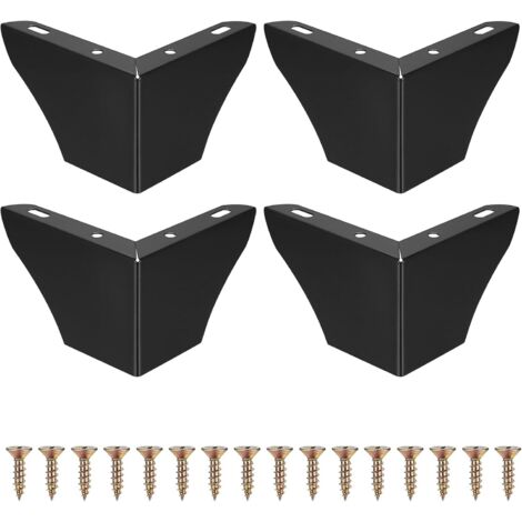 4er-Set Möbelfüße, 7,5 cm, Tischbeine, Metall-Schrankbeine, dreieckige Tischbeine, Möbelfüße für Sofa und Schrank, schwarz
