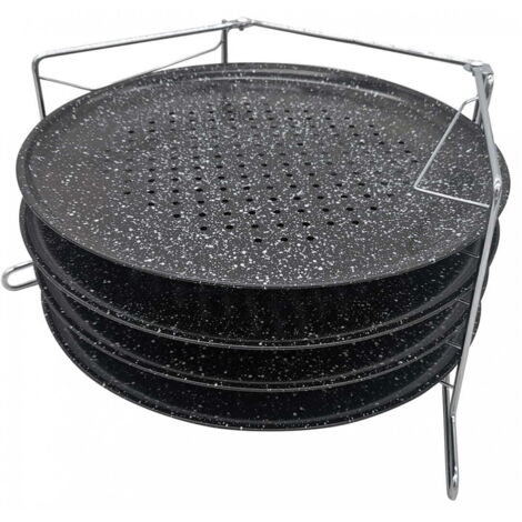 4er-Set Pizzableche 32cm mit Rahmen KINGHOFF KH-1553