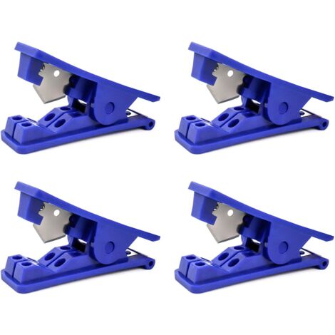 4er-Set Rohrschneider, wirtschaftlicher Kunststoff-Gummi-Rohrschneider für Silikon-PVC-PU-Nylonschläuche, bis zu 12 mm Außendurchmesser, blau