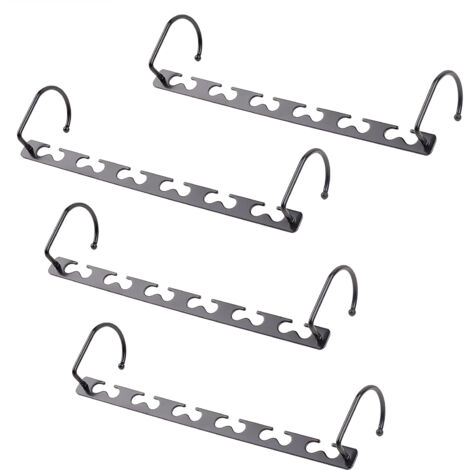 4er-Set schwarze, platzsparende Kleiderbügel, Magic Hanger Kleiderbügel-Organizer