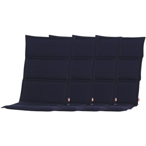 4er-Set Sesselauflage Centauri dunkelblau 110x48x3cm Sitzkissen Stuhlkissen