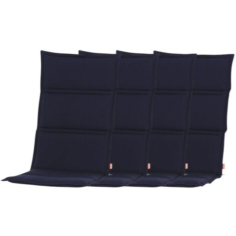 4er-Set Sesselauflage Centauri dunkelblau 120x48x3cm Sitzkissen Stuhlkissen
