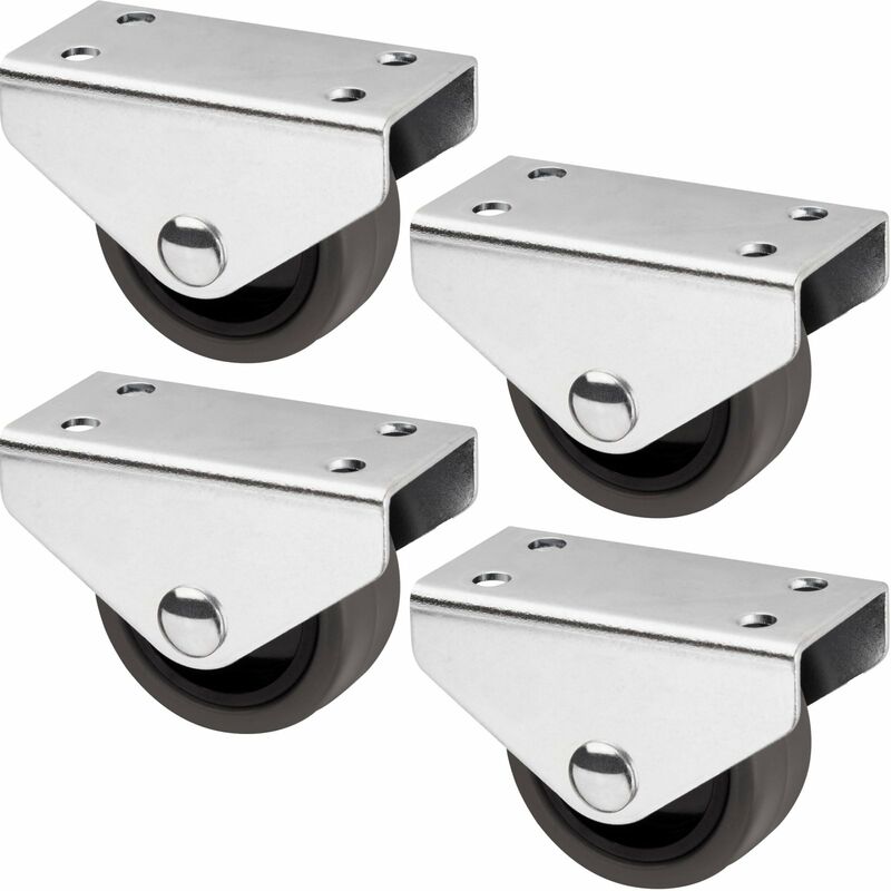 So-tech - 4er Set Kastenrolle Passau (ø 40 Mm, Für Unterbaumontage, Dunkelgrau)