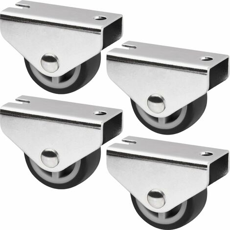 4er Set SO-TECH Kastenrolle PASSAU (Ø 30 mm,  für Unterbaumontage, dunkelgrau)