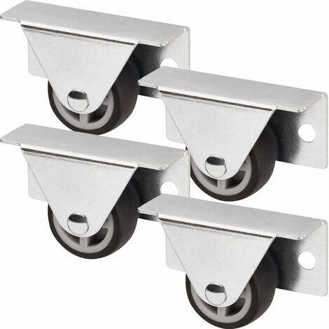 4er Set SO-TECH Kastenrolle TRIER (Ø 30 mm,  für Seitenmontage, dunkelgrau)