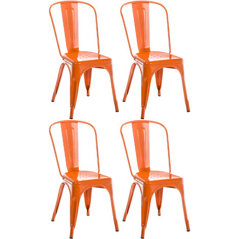 4er Set Stühle Benedikt orange
