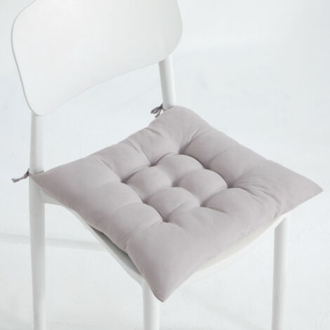 4er Set Stuhlkissen Stuhlauflagen Stuhlkissen 40x40cm mit Seilen für Esszimmer Wohnzimmer Indoor Garten Arbeitszimmer