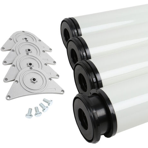 4er Set Tischbeine Möbelfüsseø 80mm in Weiß Höhe 870mm Tischstütze aus Metall
