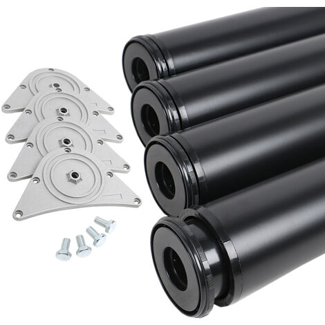 4er Set Tischbeine Möbelfüße Tischstempel Schwarz ø 80mm Höhe 1100mm aus Metall