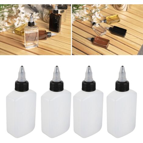 4er-Set tragbare, wiederverwendbare und auslaufsichere 100-ml-Gewürzflaschen für Grillen, Camping und Kochen