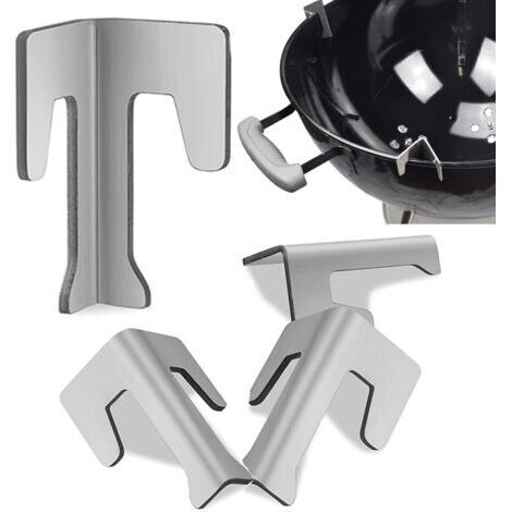 4er-Set universelle Grillplatten-Abstandshalter aus Edelstahl