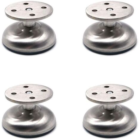 4er-Set verstellbare Möbelbeine, 3,8 cm lang, extra dick, aus Edelstahl, Stützfüße für Sofaschränke, Stützfüße für Badezimmerschränke  FLITI