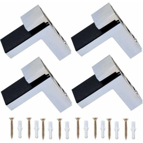 4er-Set Wandhalterungen für Glas-/Holzregale mit einer Dicke von 5 bis 30 mm – Fei Yu