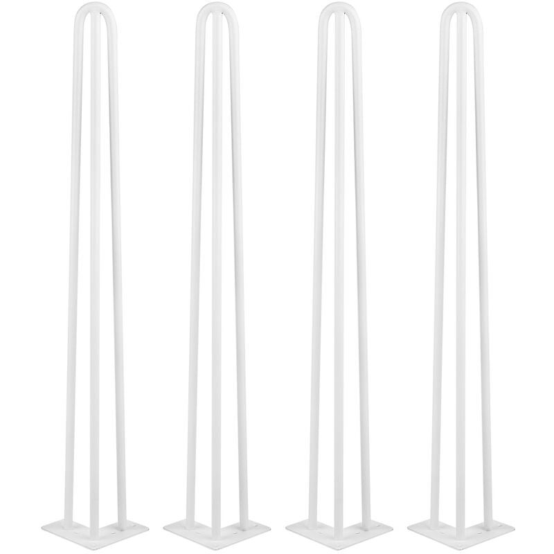Pieds de table épingle à cheveux Support de table Set 4 pcs. Hairpin Legs Pieds Blanc 71cm