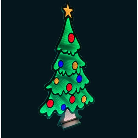 4ft (1.2m) Tall Light up Christmas Tree Infinity Decoration with Multi-Coloured LEDs