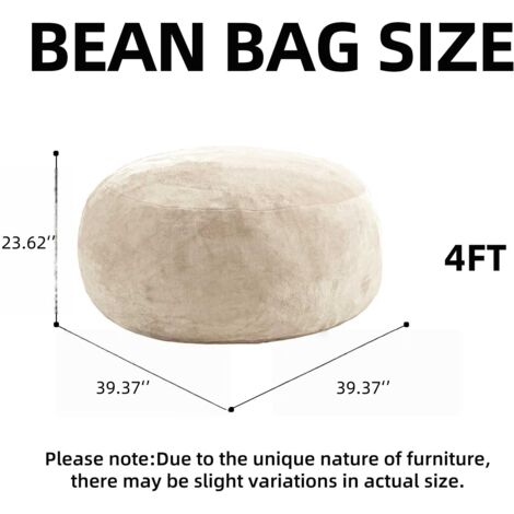 4FT Sitzsack,Sitzsackstuhl, Sofa für Erwachsene,weicher und bequemer Lesestuhl,geeignet für Schlafzimmer, Balkone und andere Orte