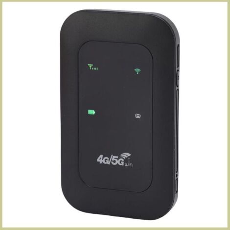 4G / 5G Portable WiFi Hotspot, routeur mobile de voyage avec vitesse de 300 Mbps, affichage LED de couleur et emplacement SIM pour