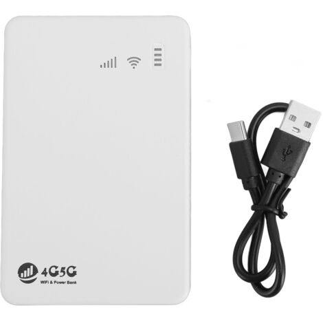 4G LTE Mobile WiFi Hotspot débloqué 300Mbps 4G LTE Routeur avec support de la fente de carte SIM 10 périphériques 10000MAh WiFi Modem Routeur