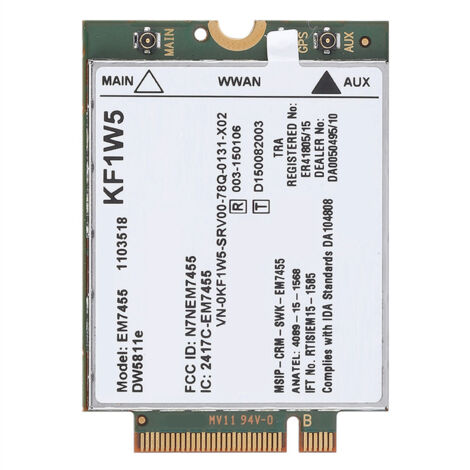 4G LTE WWAN NGFF Wireless-Karte EM7455 als Ersatz für Dell DW5811e