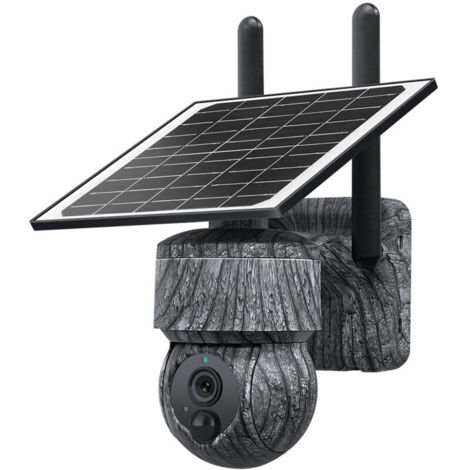 4G Solar Camouflage Outdoor Surveillance Camera, 335° Horizontal 90° Vertical Rotation, IP66 Waterproof, 15m Infrared Night Vision, 1600x2500 CMOS Resolution, Alert & Regression Compensation