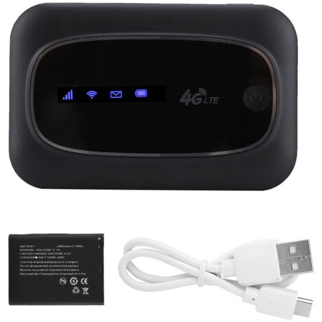 4G WiFi Modem Routeur mobile sans fil Point d'accès portable pour l'Europe et l'Asie (Noir)