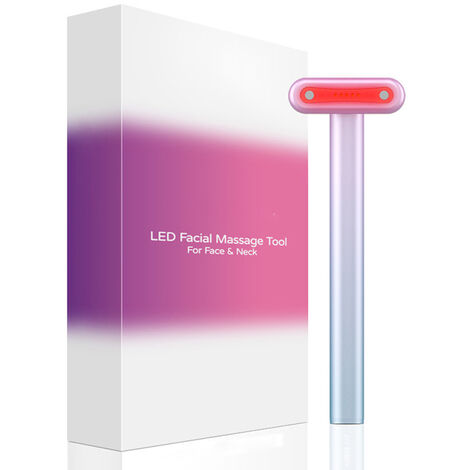 4in 1 Gesichts Schönheit Stab LED Rot Licht Therapie Gesichts Massage Werkzeug EMS Mikrostrom Gesicht Massage Maschine Hautpflege Für gesicht Hals,Beauty Wand