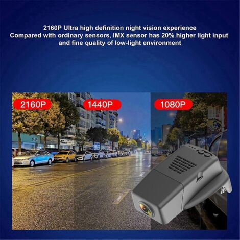 4K UHD WLAN-Dashcam für Volvo S90 V90 (2017–2020), 2160p-Aufnahme, 24/7-Überwachung – Schwarz