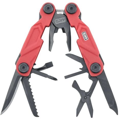 4K5 Tools MT 401 MultiTool Small 600.401A Couteau multifonction avec étui rouge, noir S220112